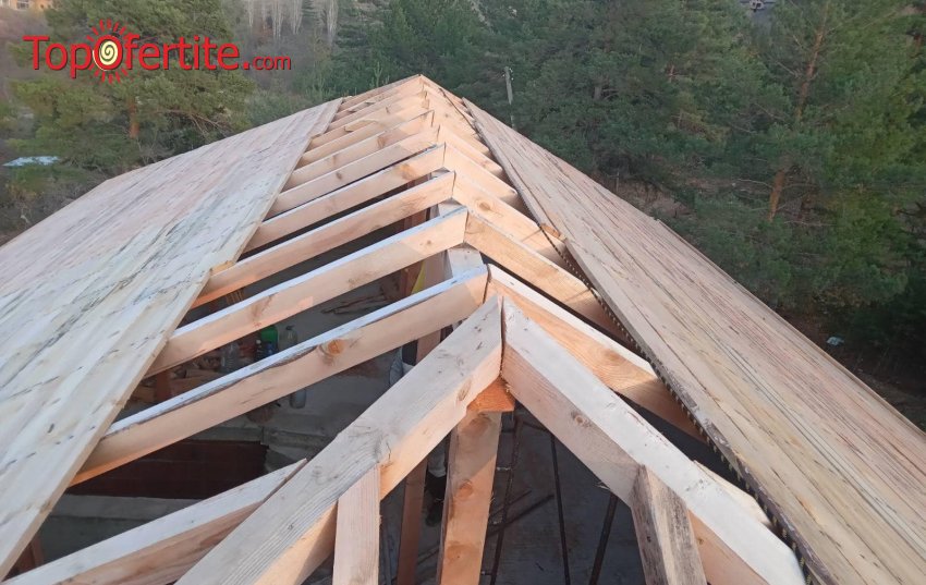 Ремонт на покрив, цена за нов покрив, изграждане на навес, полагане на хидроизолация, пренареждане на керемиди, монтаж и демонтаж на улуци и обшивки с -10% 