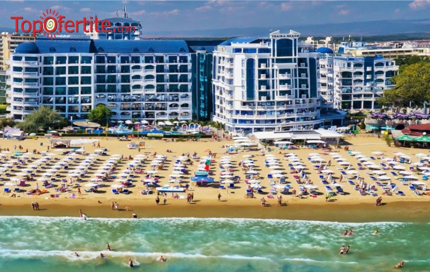 -30% в хотел Чайка Бийч Ризорт 3*, Слънчев бряг на Първа линия! Нощувка на база Аll inclusive light + 2 външни басейна, шезлонг и чадър около басейна на цени от 57,40лв. на човек + Безплатно за дете до 12г -30% в хотел Чайка Бийч Ризорт 3*, Слънчев бряг на Първа линия! Нощувка на база Аll inclusive light + 2 външни басейна, шезлонг и чадър около басейна на цени от 57,40лв. на човек + Безплатно за дете до 12г