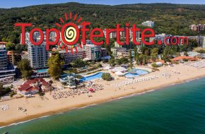 На море в Хотел Лилия 4*, Златни пясъци, Първа линия! Нощувка със закуска и вечеря или all inclusive + басейн, шезлонг, чадър на цени от 55 лв. на човек