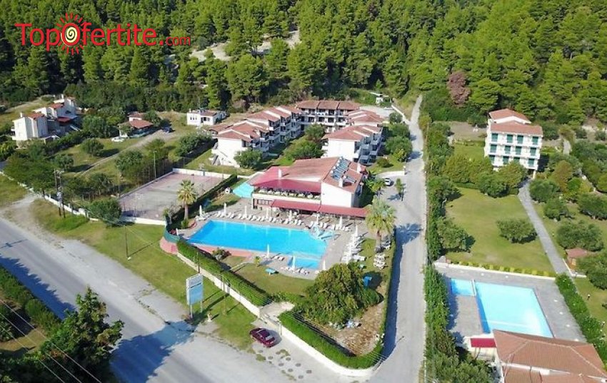 Лято 2025 в Гърция! Bellagio Hotel 3* Касандра, Халкидики! Нощувка на база All Inclusive и използване на басейн + дете до 11.99г безплано за 126лв. на човек