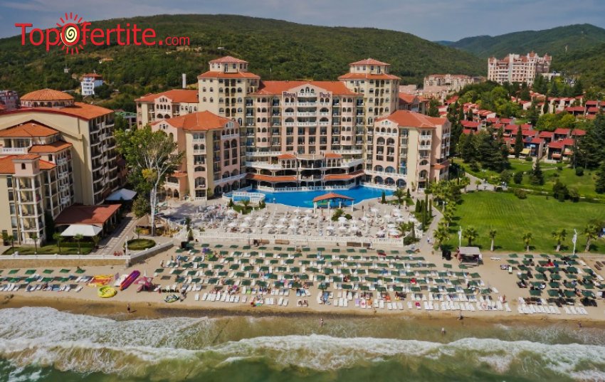 -20% за Ранни записвания за море в хотел Роял Парк 4*, Елените първа линия! Нощувка на база Аll inclusive + външен басейн, анимация и Аква парк Атлантида на цени от 84 лв. на човек + Безплатно за дете до 12г